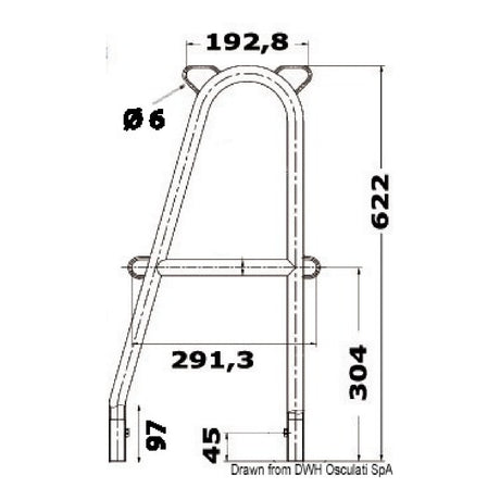 Osculati Candeliere doppio per basette interne 41.175.99