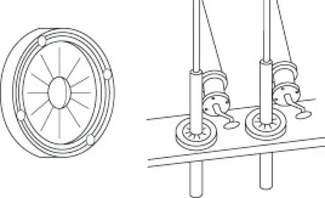 Osculati Ricettacolo portacanne nero mm 70 41.668.01