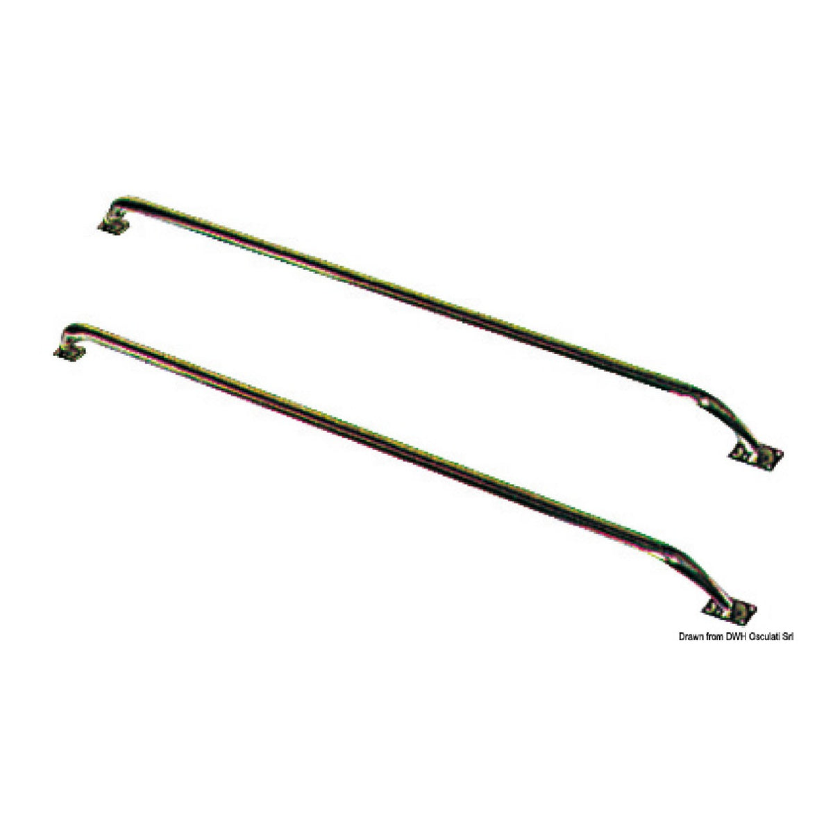 Osculati Tientibene side stainless steel bracket with angled uprights