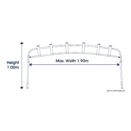 Oceansouth Bimini Rod Holder Tower