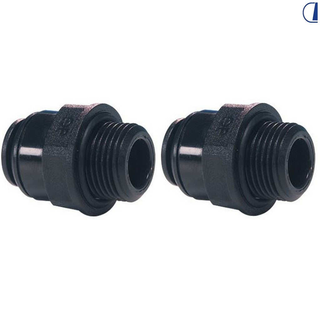 John Guest Terminale dritto Ø 12 mm filetto 1/2" conf. 2 pz