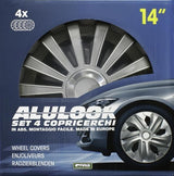 Cora Set 4 copricerchi 14'' Alulook Meridian