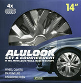 Cora Set of 4 14'' Alulook Raven Wheel Covers