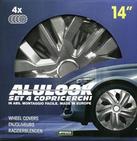 Cora Set of 4 14'' Alulook Raven Wheel Covers