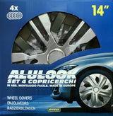 Cora Set 4 copricerchi 14'' Alulook Raven Mix