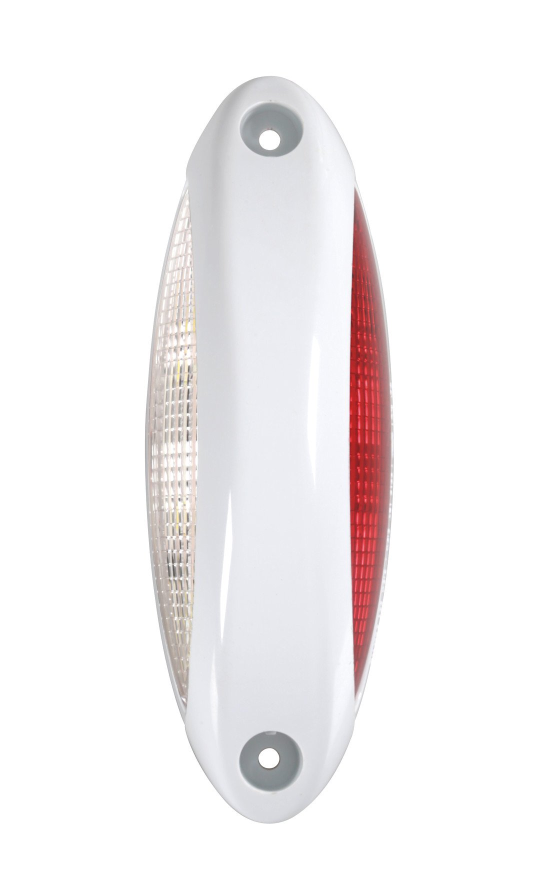 Beleuchtungslampe Abmessungen 4 LED 12/24V Weiß/Rot Gehäuse Weiß
