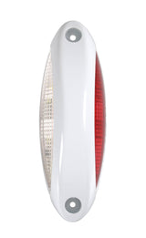 Beleuchtungslampe Abmessungen 4 LED 12/24V Weiß/Rot Gehäuse Weiß
