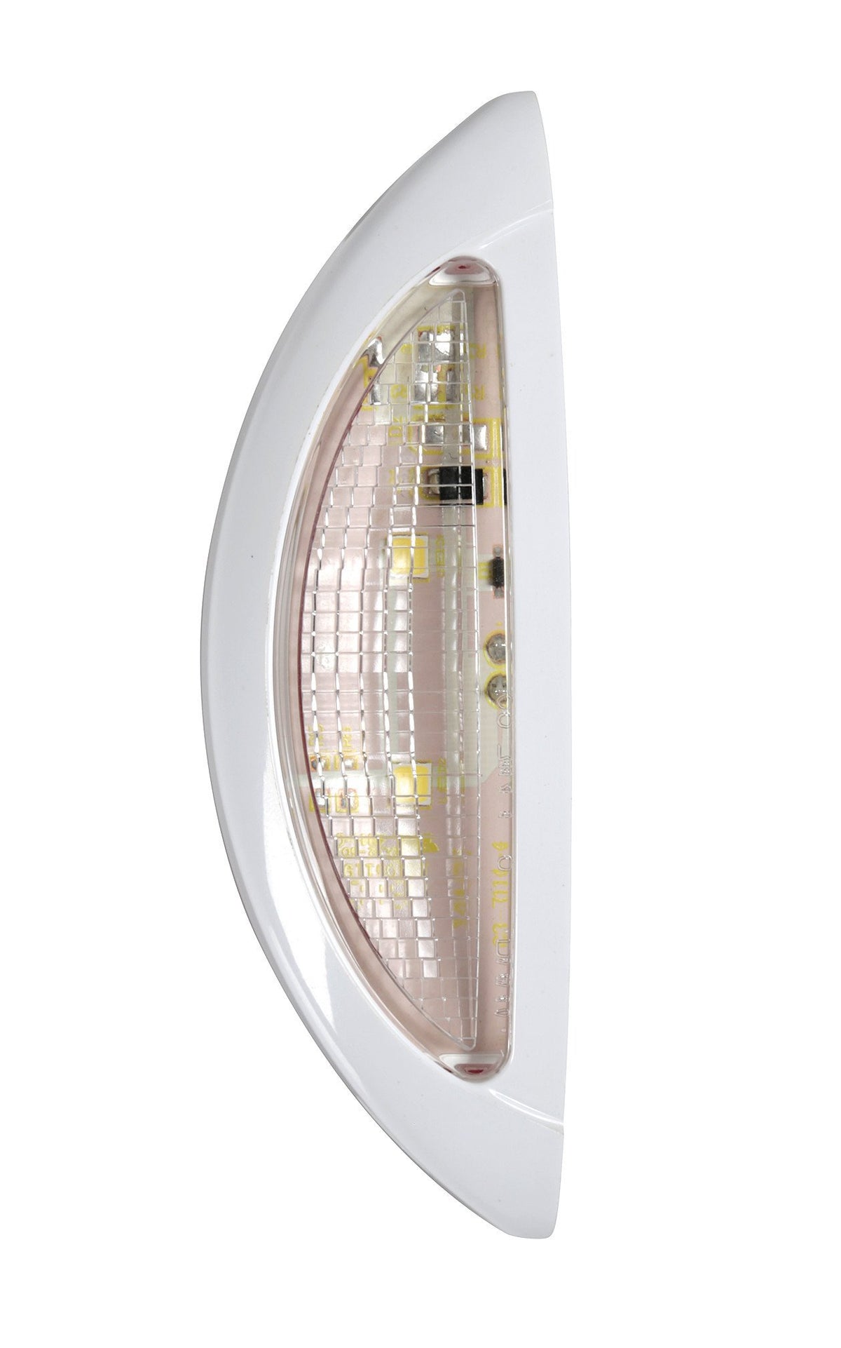 Beleuchtungslampe Abmessungen 4 LED 12/24V Weiß/Rot Gehäuse Weiß