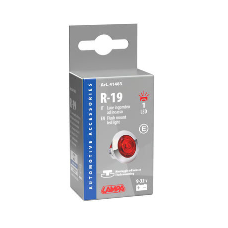 Lampa Luce da incasso a Led, 12/24V - Rosso 1483 41483