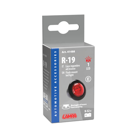 Lampa Luce da incasso a Led, 12/24V - Rosso 1488 41488