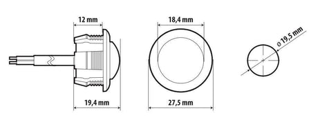 Lampa Luce da incasso a Led, 12/24V - Arancio 1489 41489