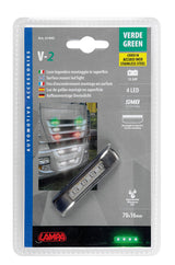 Lampa Luce ingombro a 4 Led, 12/24V - Verde 41493