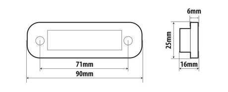 Lampa Premium, luce a 4 led, montaggio ad incasso, 12/24V - Arancio 41497