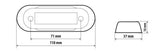 Lampa Luce Ingombro 4 LED 12/24V Bianca Cornice Cromata