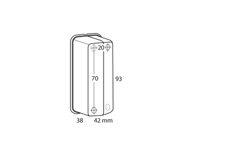 Lampa Luce ingombro, 12/24V - Bianco/Rosso 41514