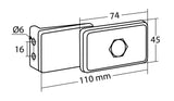 Lampa Luce Ingombro con Catarifrangente e Staffa 12/24V - Bianca