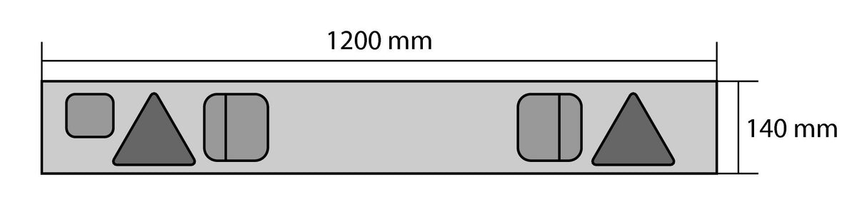 Lampa Barra per segnaletica posteriore 12V - 120x14 cm 41520