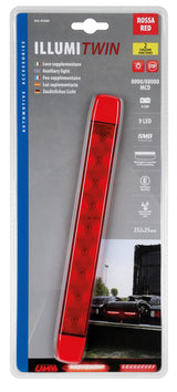 Illumi, luce ingombro a 9 Led, montaggio in superficie, 12/24V Rosso 2 funzioni 41542