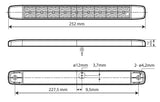 Illumi, luce ingombro a 9 Led, montaggio in superficie, 12/24V Rosso 2 funzioni 41542