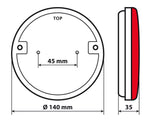 Lampa Dynamic O-Led Fanale Retromarcia 3 Funzioni 12/24V - Destro