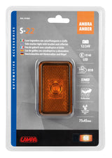Lampa Luce ingombro con catarifrangente e staffa - 1 Led - 12/24V - Arancio 41561