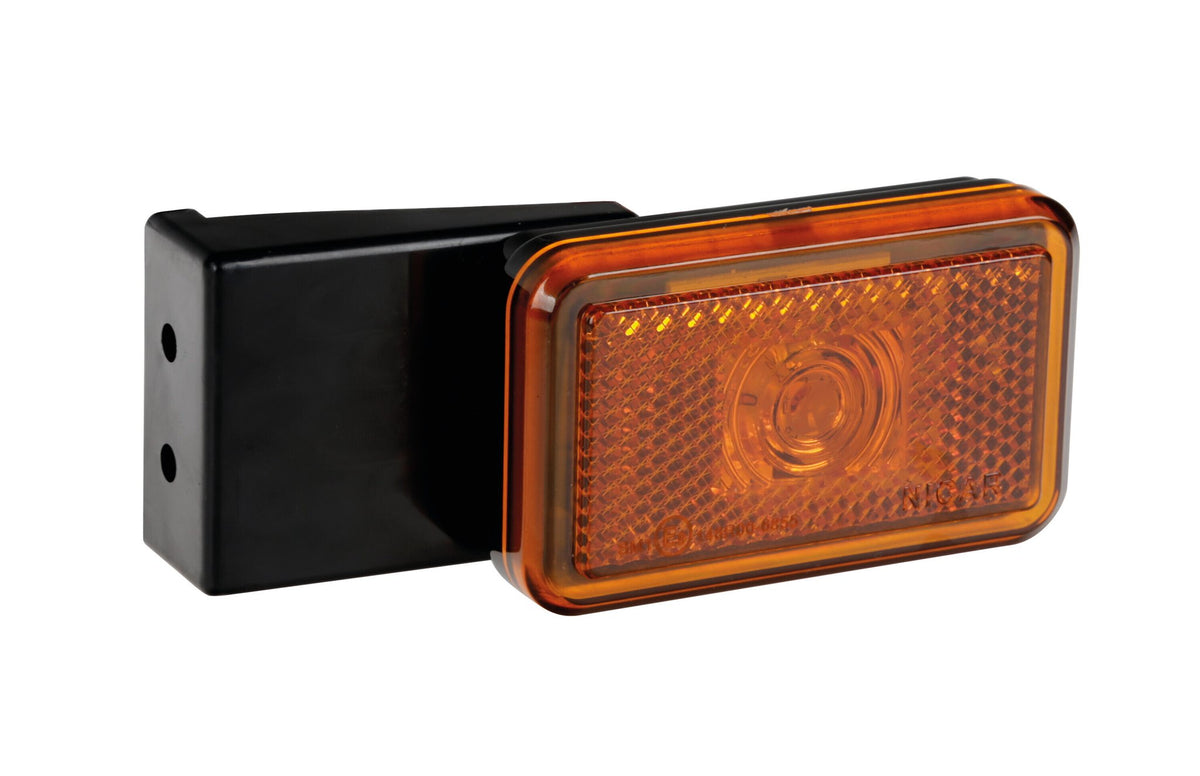 Lampa Luce ingombro con catarifrangente e staffa - 1 Led - 12/24V - Arancio 41561