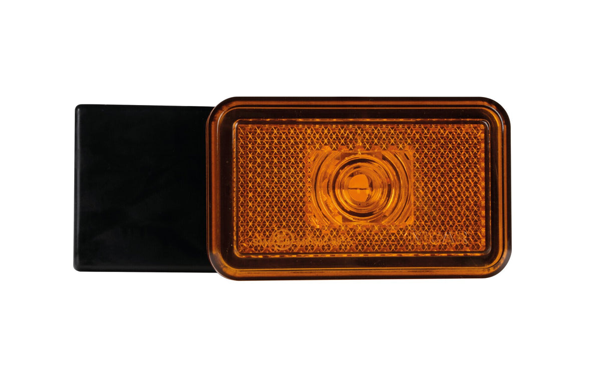 Lampa Luce ingombro con catarifrangente e staffa - 1 Led - 12/24V - Arancio 41561