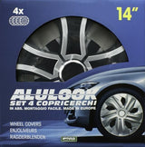 Cora Set 4 copricerchi 14'' Alulook Bis Mix