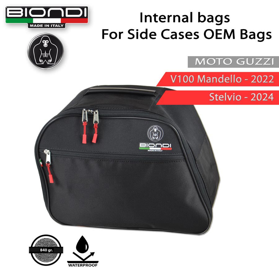 Biondi Borsa Interna Valigia Laterale Moto Guzzi Stelvio 2024 / V100 Mandello 2022 - Lato SX