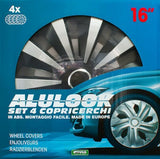 Cora Set of 4 16'' Alulook Fox Mix Wheel Covers