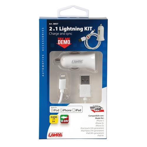 Lampa Kit 2 in 1 Lightning - Fast Charge - 12/24V 38937