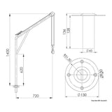 Osculati Edelstahl-Davit 42.352.01 – 1 Paar 42.352.01