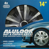 Cora Satz mit 4 Radkappen, 14 Zoll, Alulook Terra Mix