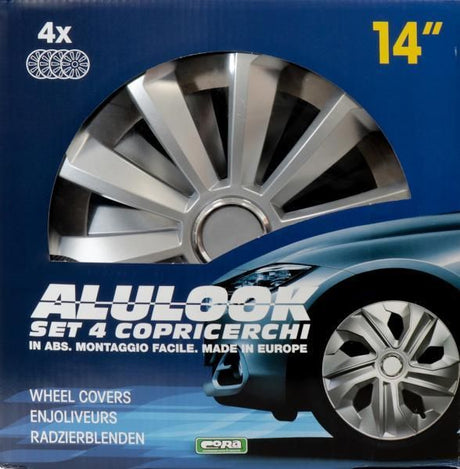 Cora Set of 4 14'' Fame Silver Wheel Covers