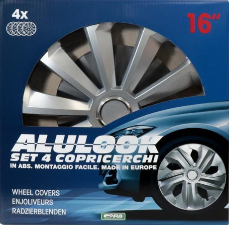 Cora Set of 4 16'' Fame Silver Wheel Covers