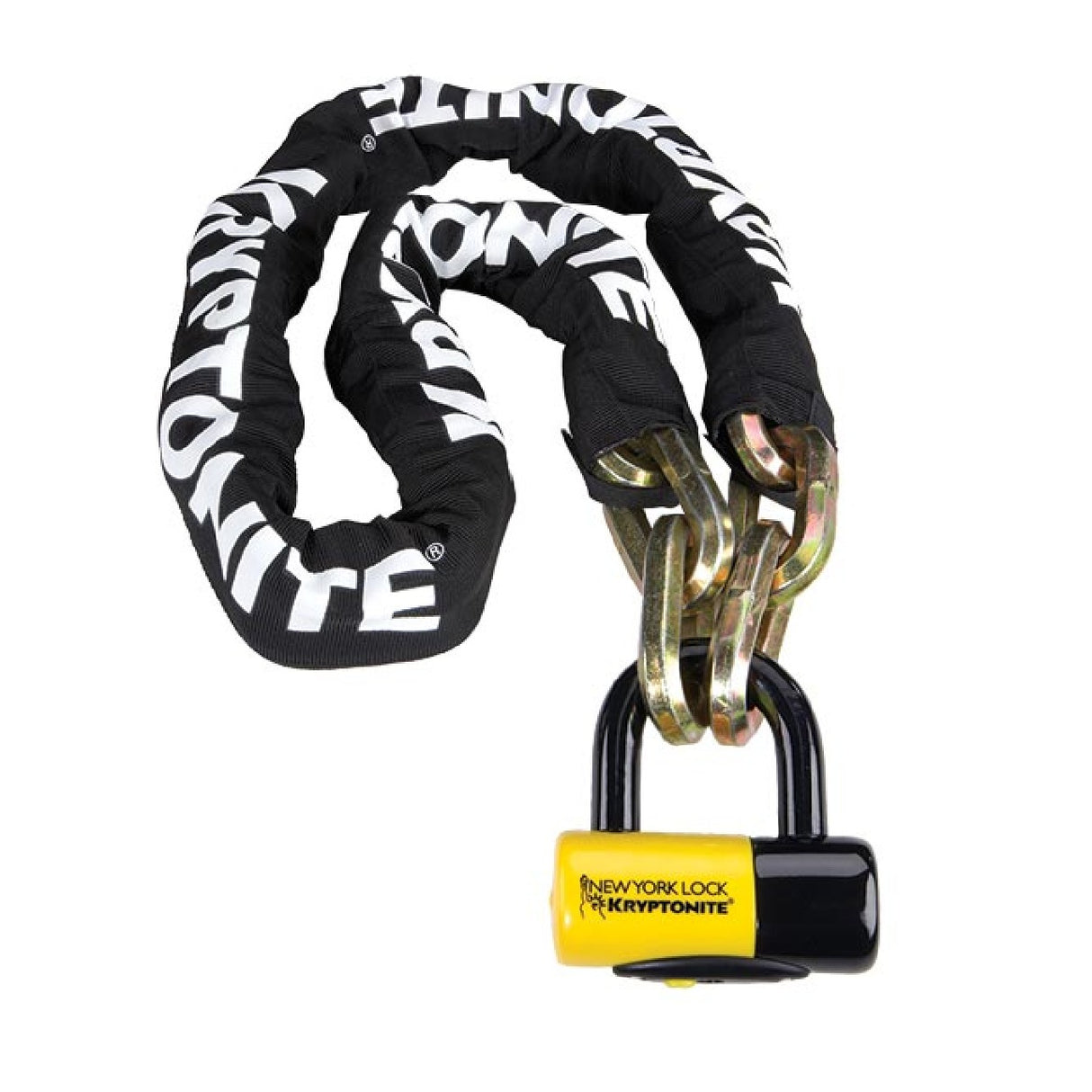 Cadena antirrobo para motocicleta Kryptonite de 100 cm con candado de disco de freno NUEVA YORK