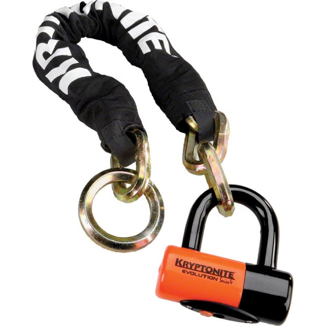 Kryptonite NEW YORK Noose 130cm Anti-theft Chain and EVS4 Brake Disc Lock 