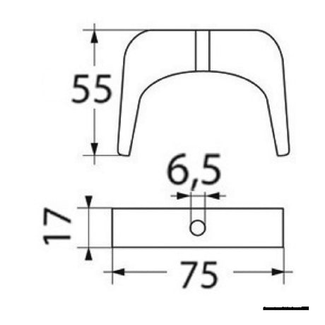 Osculati Cavallotto piede 40/60 HP 43.031.00