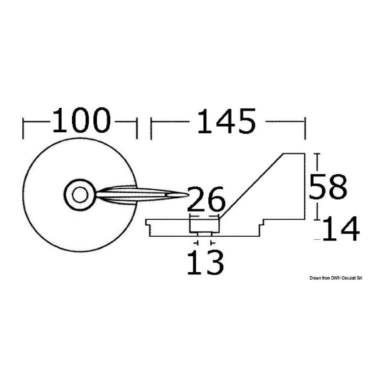 Osculati Außenbordmotor-Anode 50/75 PS 43.172.64