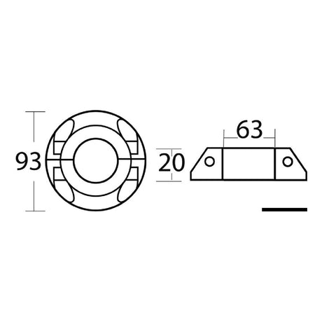 Osculati Anoden für Max-Prop 43.224.75