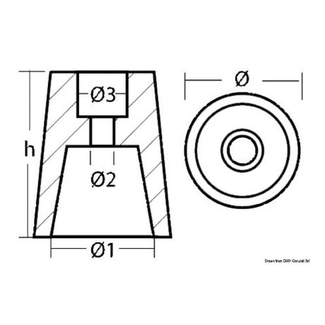 Osculati Anodo linee d asse Radice 43.225.00