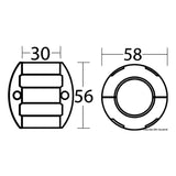 Osculati Anodo in zinco barra accoppiamento DPH/DPR 3807400 43.226.48