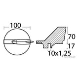 Osculati Directional fin for Yamaha 225/300 HP 43.252.89