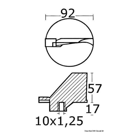 Osculati Anodo pinna 100/225 HP 43.253.01