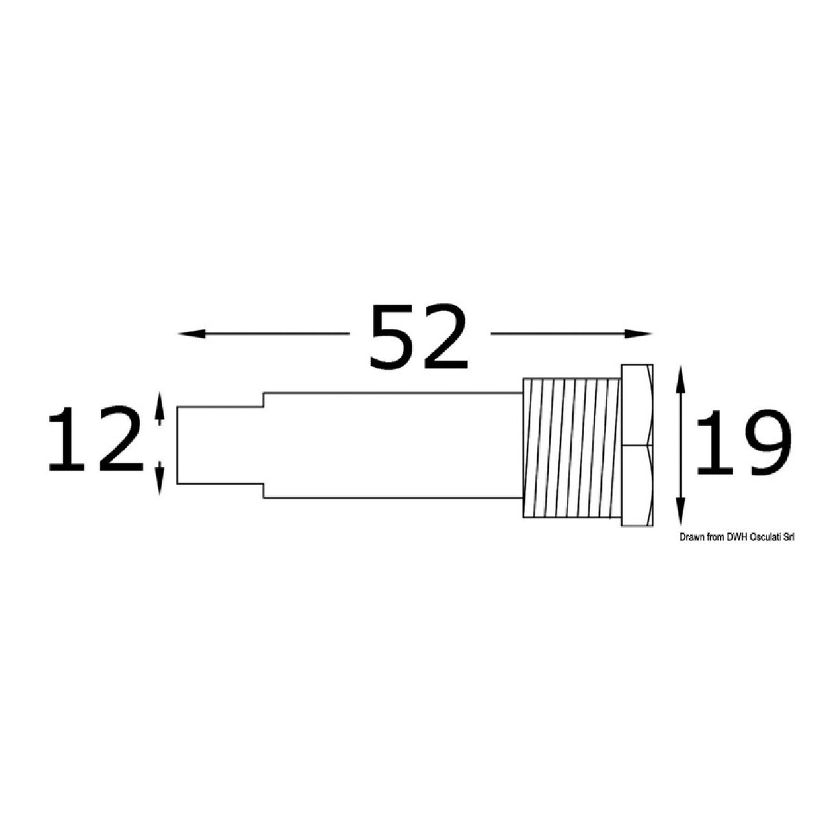 Ánodo Osculati para motor intraborda/fueraborda con tapa (zinc) 43.254.80