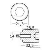 Osculati Anodo cilindro Yamaha/Mariner 80/225 HP 43.260.05