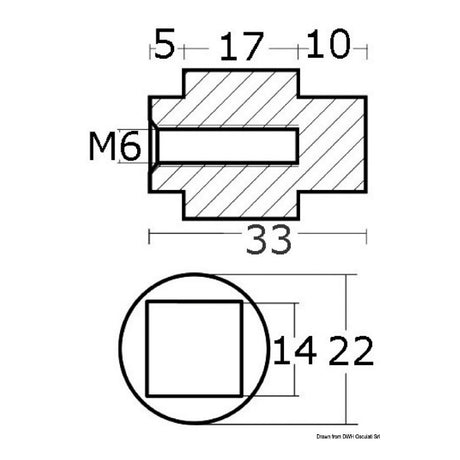 Osculati Cylinder anode for Selva 80/200 HP 43.260.07