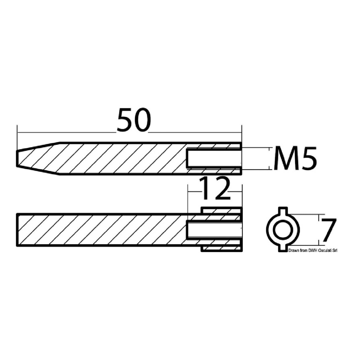 Osculati Anodo cilindro per Yamaha 40/200 HP 43.260.09