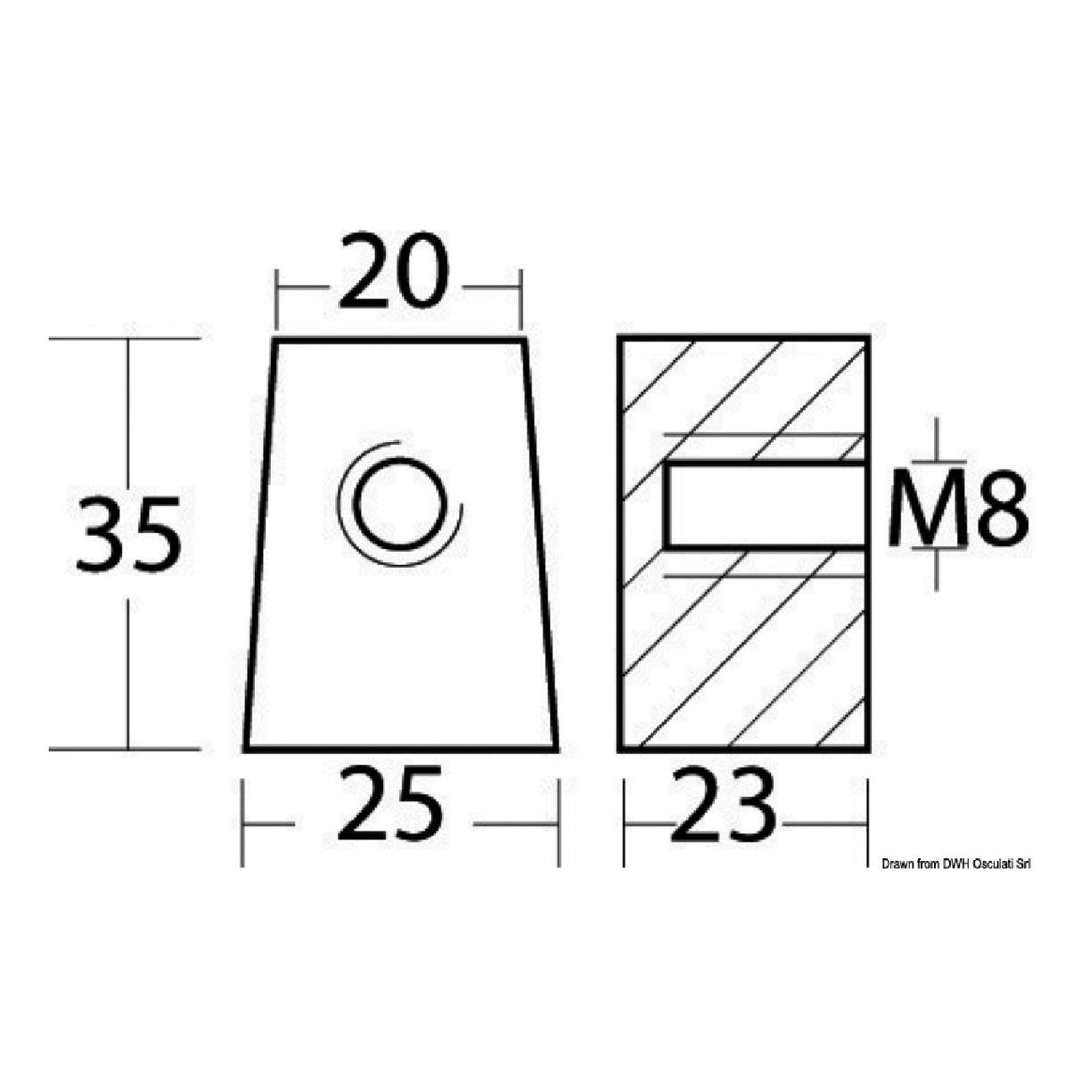 Osculati Anodo piede Yamaha 30/60 HP 43.260.50