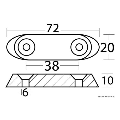 Osculati Piastrina per tutti i modelli 43.274.00